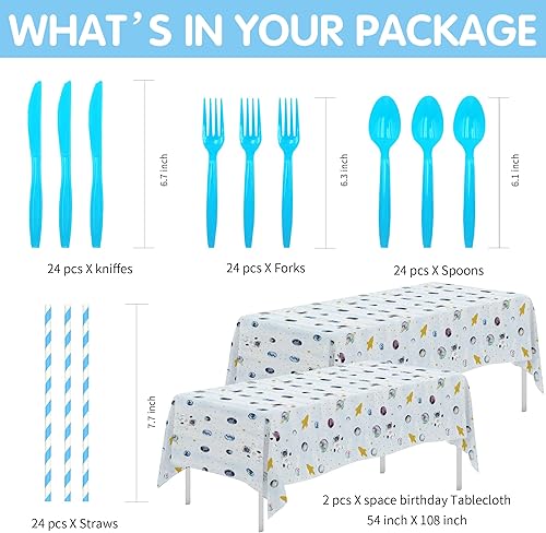 Miniatura 3 de Suministros de fiesta temática espacial para niños, decoración de fiesta de astronautas del espacio exterior galaxia, planeta y planeta para