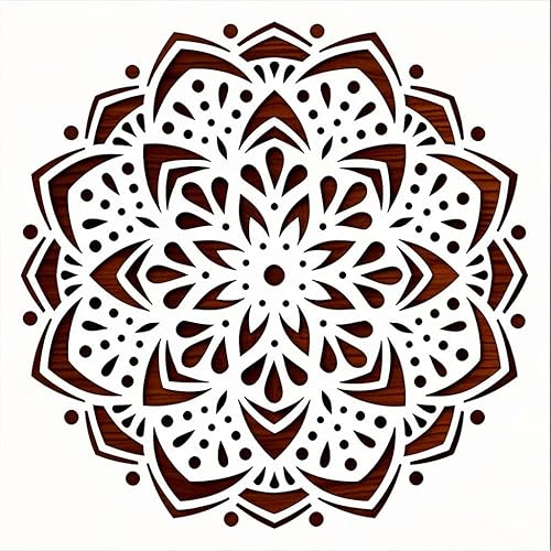 Miniatura 7 de Plantillas de pared para pintar con patrón grande de 12 x 12 pulgadas, plantillas de suelo grandes reutilizables, plantillas de azulejos simples