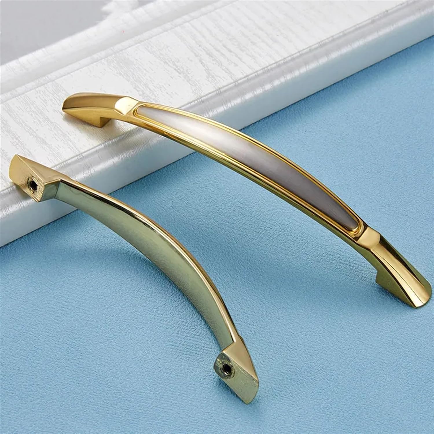 Vintage Bronze Handles Kitchen Cabinet Handles Solid Drawer Knobs Silver Cupboard Door Wardrobe Pulls Furniture Handle 1Pcs (Color : Gold 128mm)