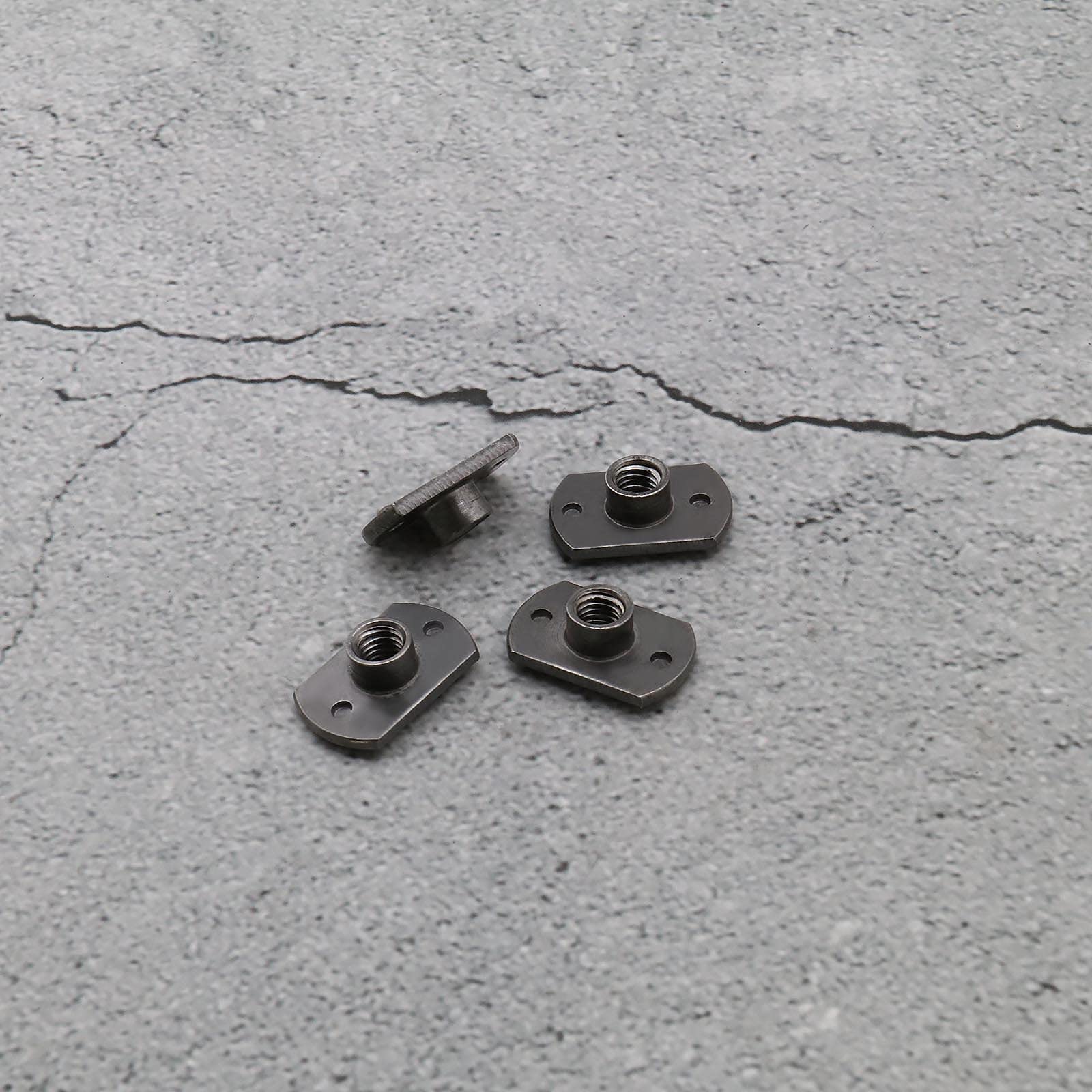 Lot de 20 écrous à souder M6 en acier carbone en forme de T 2 trous pour meubles tubulaires Table