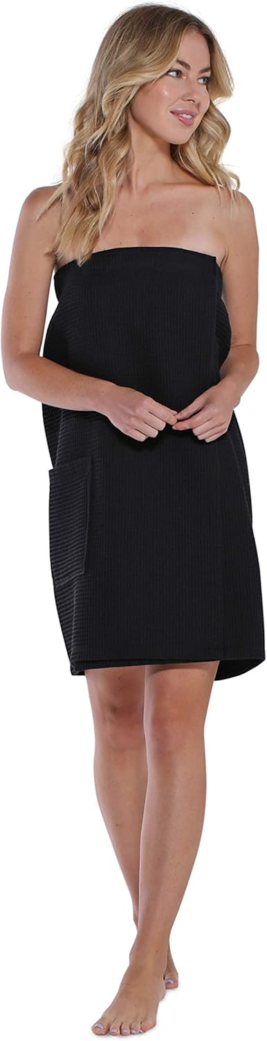 Turquaz Lightweight Knee Length Waffle Robes For Women Spa Bath Waffle - Image 2