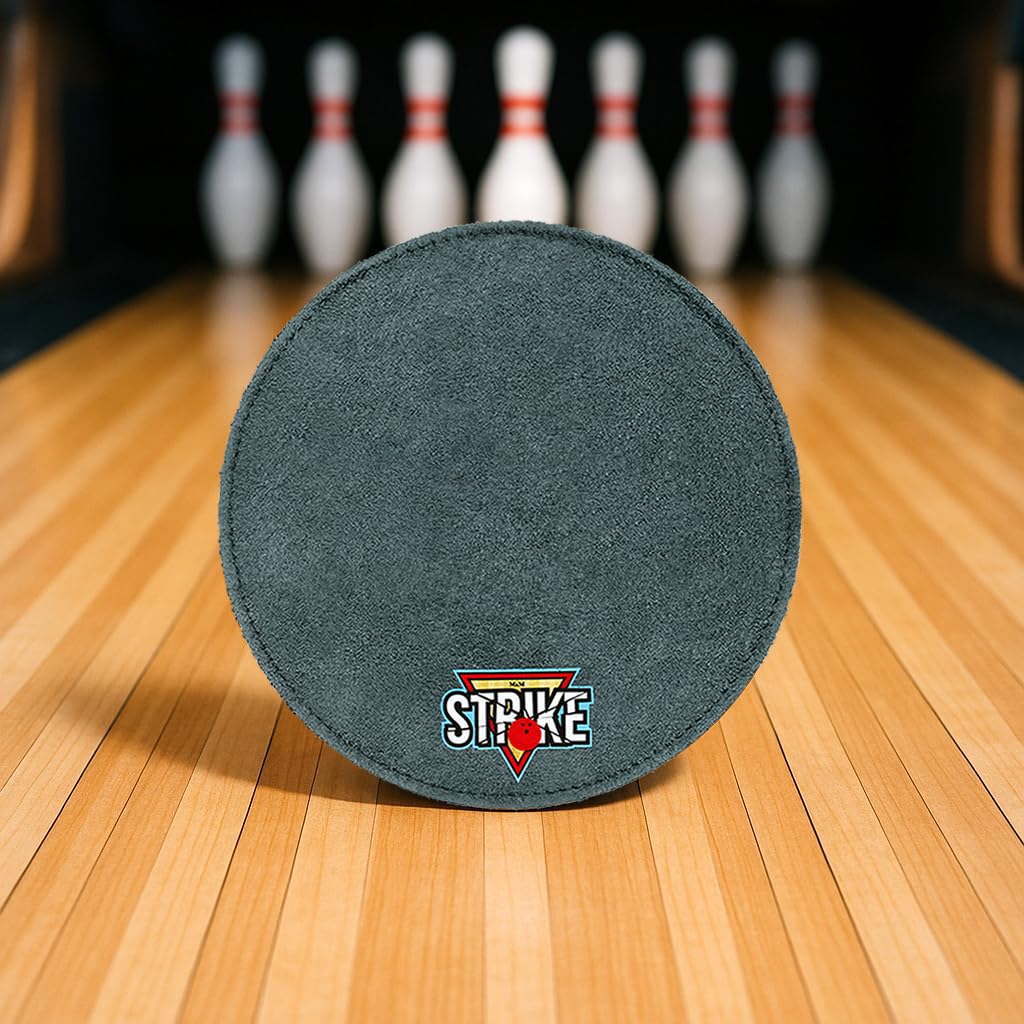 M&M Strike FARBMIX - Almohadilla de piel para bowling shammy de 2 caras (18 cm), color negro