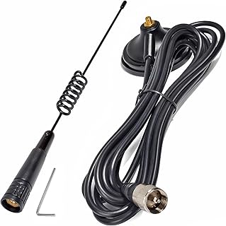 HYS 433Mhz 2.5inchs Magnet Mount Stainless Steel Antenna Transmitter&Receiver Extender Gate Alarm Outdoor/Indoor Wireless Long Range Signal Booster, TinyGS&LoRa-APRS Antenna W/13ft Cable with PL-259