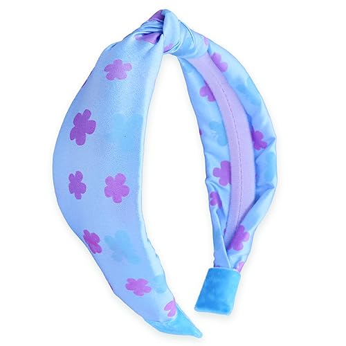 FROG SAC Diadema de nudo azul que cambia de color para niñas, diademas de mariposa para niños, lindas bandas de pelo de flores anudadas de satén,