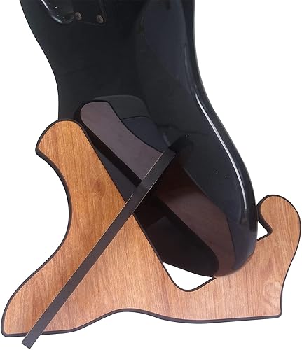 Miniatura 7 de Miwayer Soporte para guitarra de madera engrosada universal, con cuero suave de 0.12 pulgadas, seguro, antideslizante, portátil, con cuerdas, para