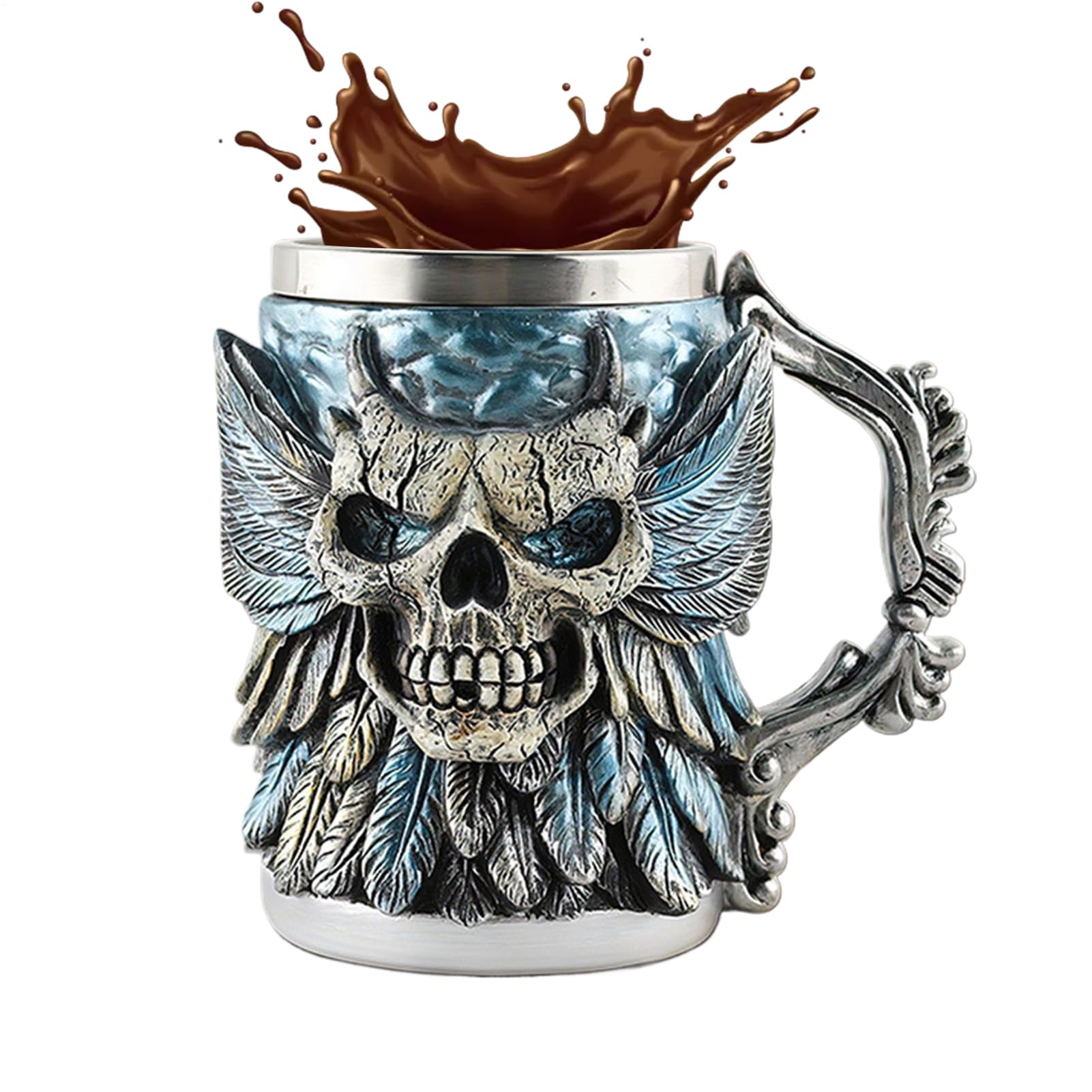 Chope à bière en cadeau de Noël original avec ce gobelet tête de mort