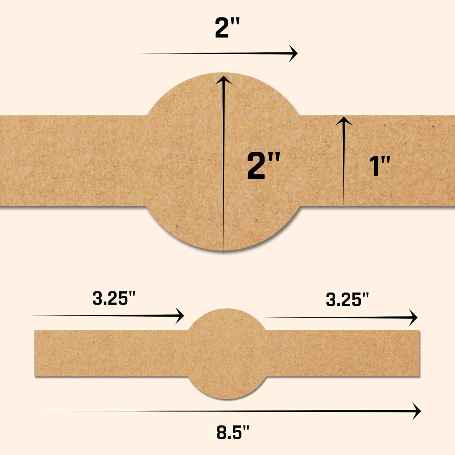 150 Pack, Brown Kraft Soap Labels Stickers, Laser/Inkjet Printing - Letter Size Sheet, 1" x 8.5" - Image 2