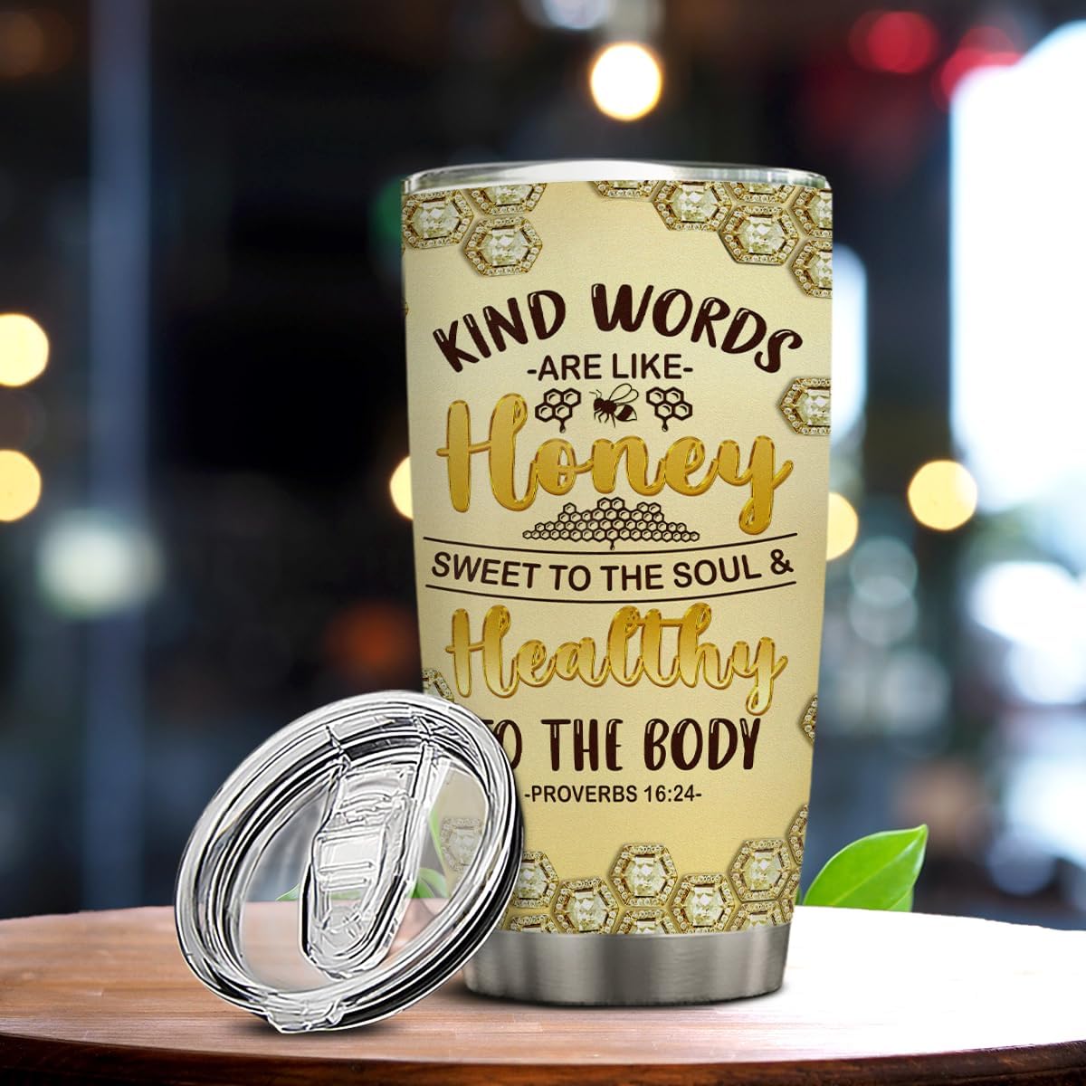 winorax Bee Tumbler Gifts For Women Girls Queen Bees Tumblers Jewelry Drawing Style Stainless Steel Tumblers Coffee Travel Mug 20oz Birthday Christmas Presents - Image 5