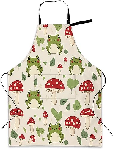 Miniatura 1 de Delantal con bolsillos para mujer, delantal de cocina ajustable para cocinar, barbacoa, chef, regalos para mamá, cumpleaños o vacaciones