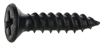 Hard-To-Find Fastener Phillips Flat Twinfast Wood Screws, Black Phosphate, Durable & Secure Indoor Wood Screws for Cabinets, Home Improvement, DIY, Construction, Interior Renovations, #4 x 1/2"