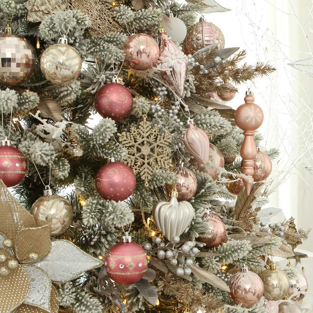 36 Weihnachtskugeln Violett - Bruchsicherer Christbaumschmuck Aus Kunststoff