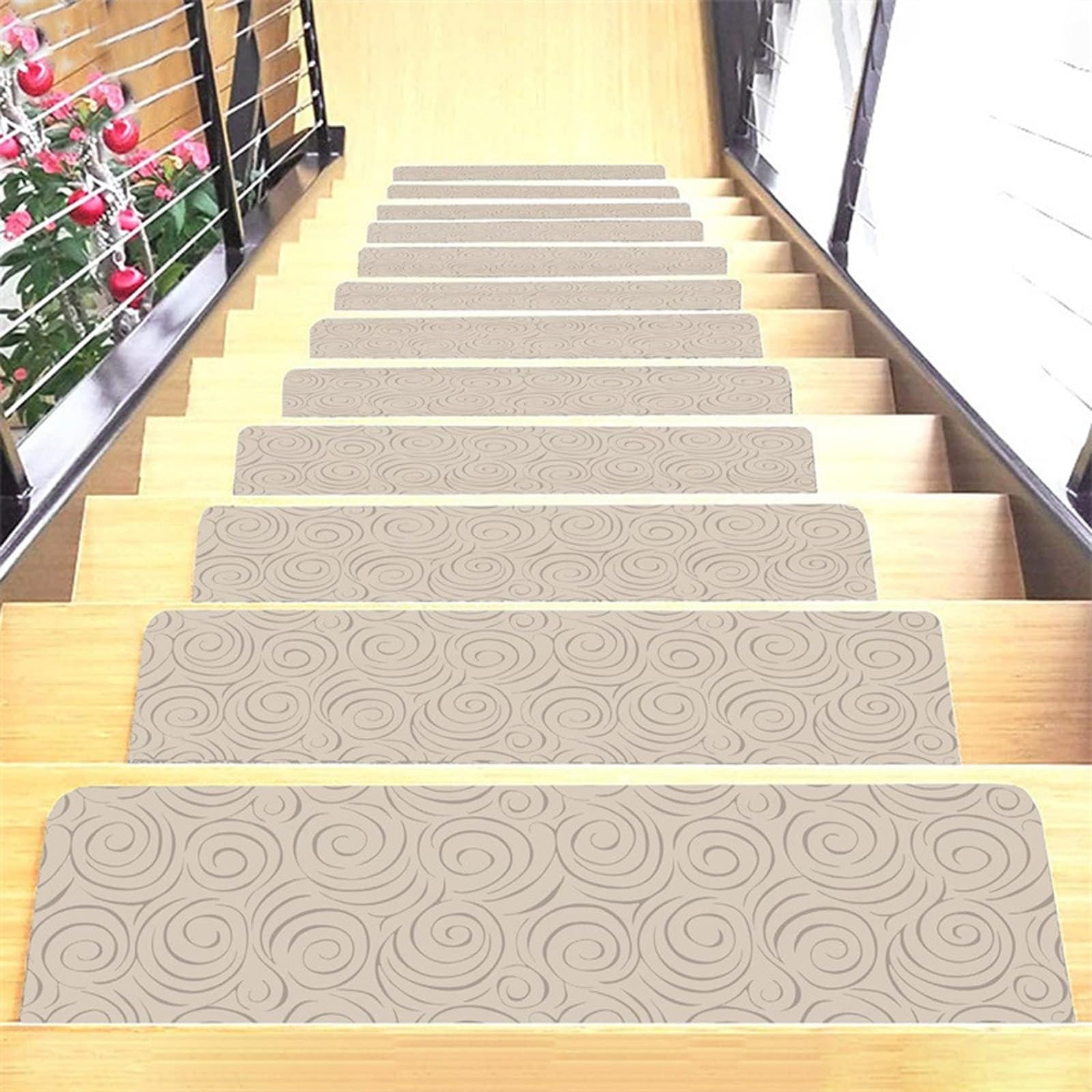 Alfombras para escaleras antideslizantes para evitar caídas y ruidos en el hogar