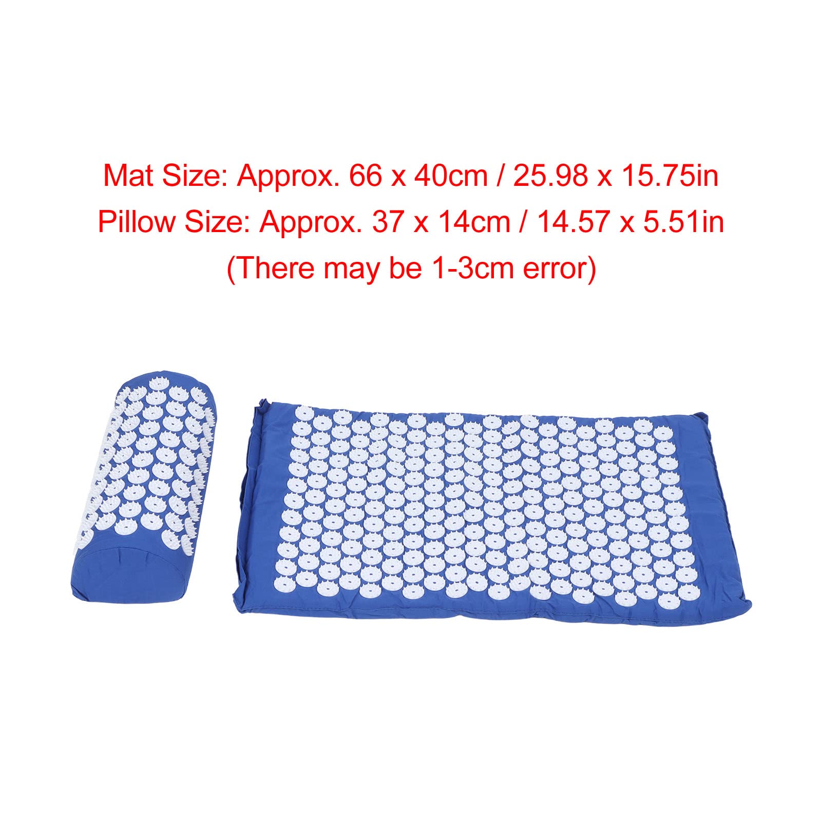 Tapis D'acupression, Tapis De Massage, Ensemble D'oreillers Pour Yoga Assis, Massage Relaxant les Muscles, Réduit le Cou, le Dos, les épaules, Soulage le Stress, Coussin D'acupression(bleu)