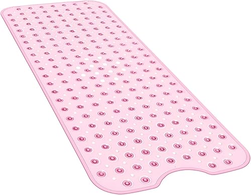 Miniatura 20 de YINENN Alfombrillas de seguridad para baño y ducha de 40x16 pulgadas, antideslizantes con ventosas para cabina de baño y piso de bañera, extra