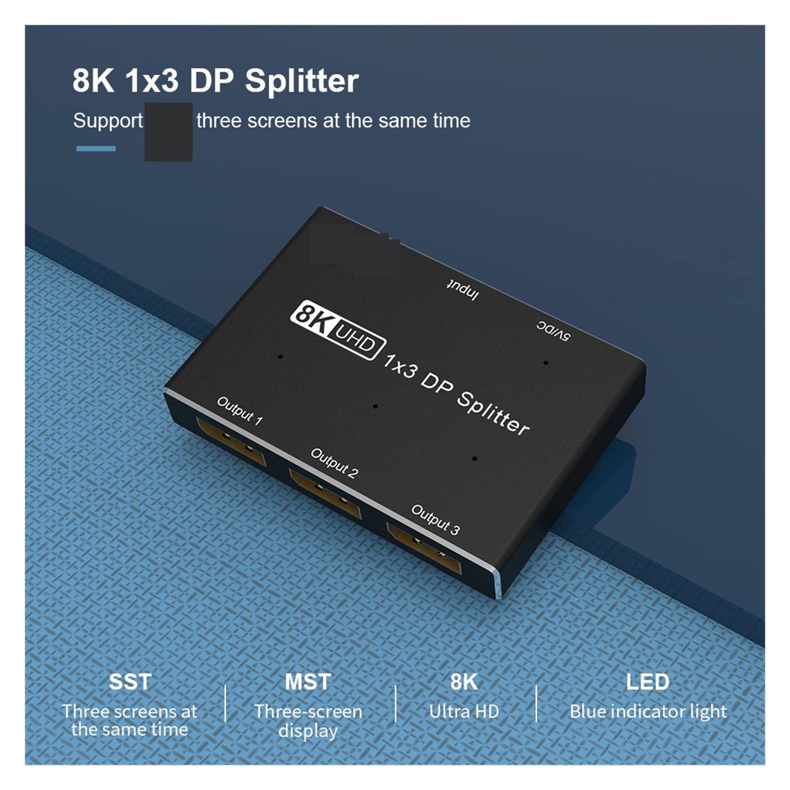 Mélangeur vidéo multi-caméras Séparateur 1 en 3 sorties 8K