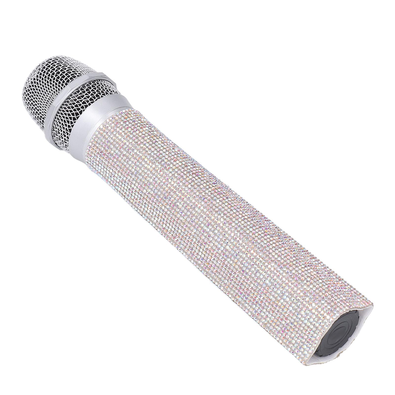Housse Décorative Brillante pour Microphone, étui de Micro en Cristal pailleté, Housse de Microphone sans Fil à Paillettes, Scintillants, Protection de Manche de Micro