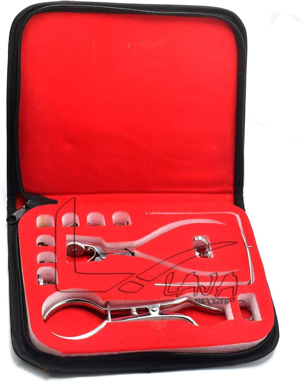 12 Pieces Rubber Dam Starter Kit with Ainsworth Frame Clamps Dental Ins Dn-2207 for Educational Use