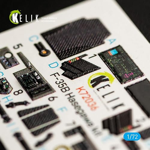 Miniatura 4 de K72036 1/72 F-35B Calcomanías interiores 3D para kit de modelo a escala Hasegawa