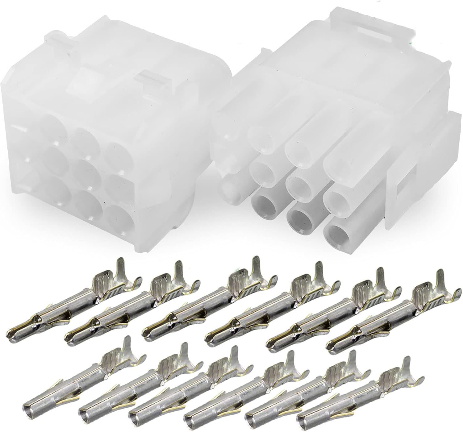 Molex - 20A Connector w/14-20 AWG, Wire Connector - 2.13mm D, Latch Lock, MLX™ (12 Pin -2Set)