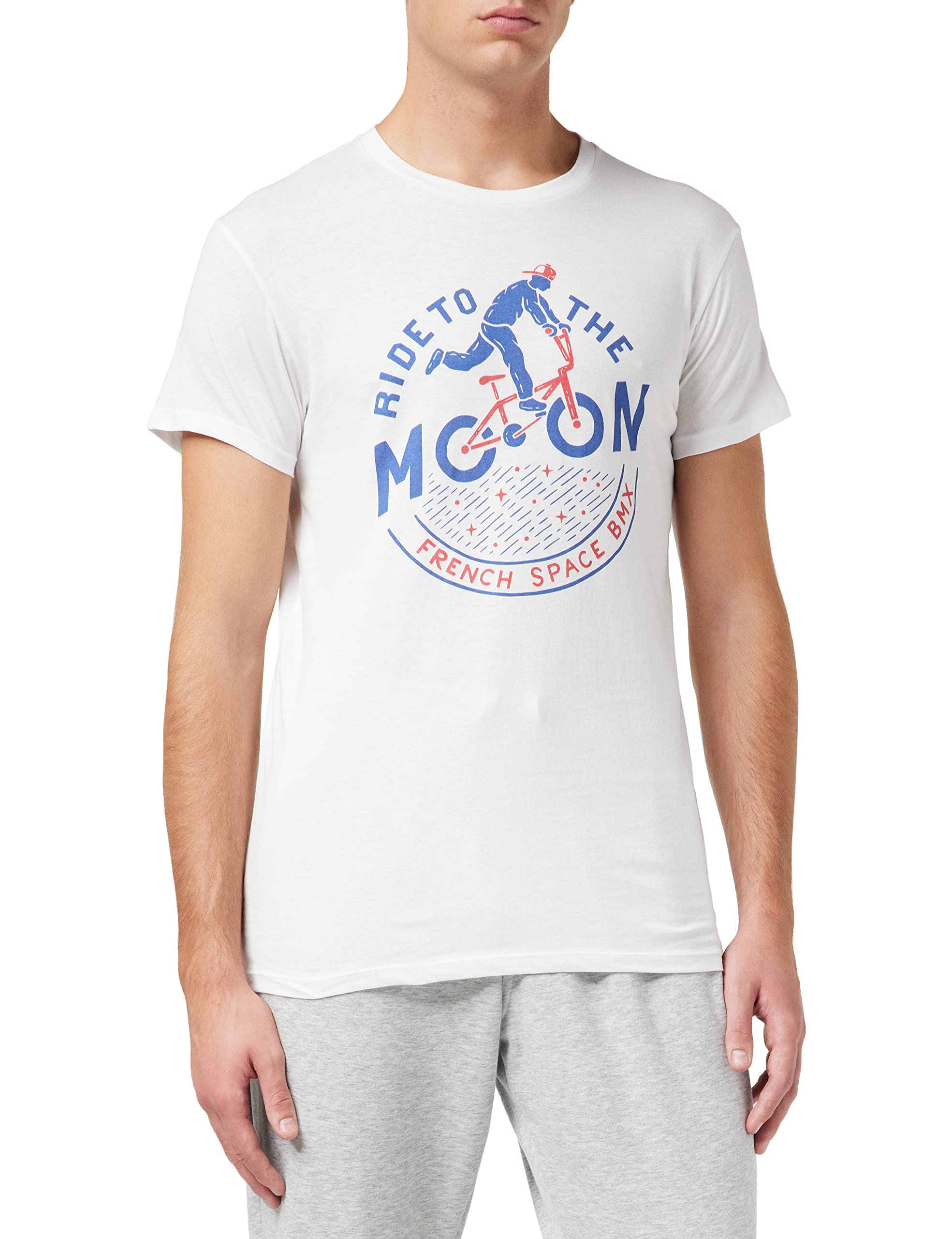Fédération française de cyclisme MEFFCYCTS010 Men's T-Shirt, White, S, White, S