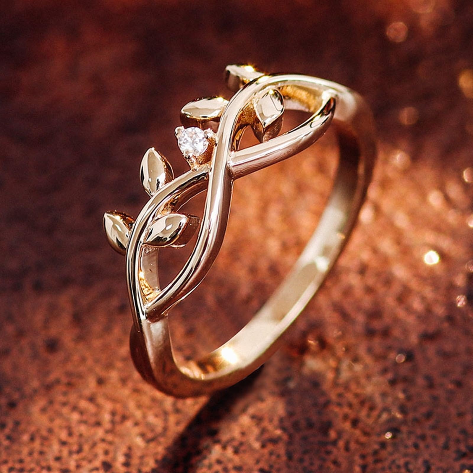 Anillos de boda 375/585/750 de oro amarillo auténtico, para mujer, anillo con diamante elegante, anillos de compromiso, alianzas de oro real de 9 K/14 K/18 K con grabado para mujeres