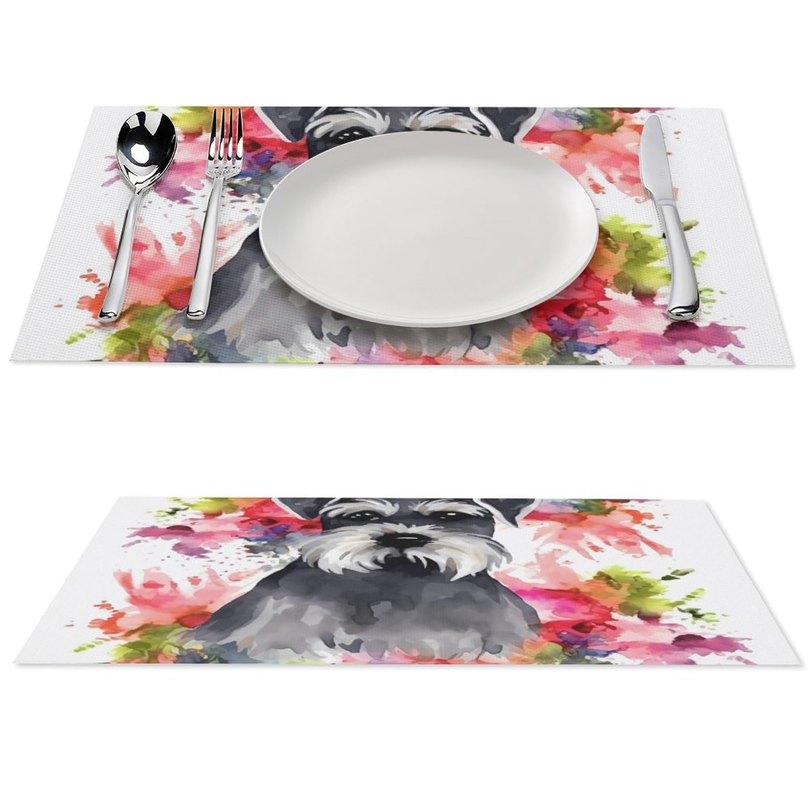 Set de table schnauzer résistant à la chaleur et antidérapant pour cuisine moderne