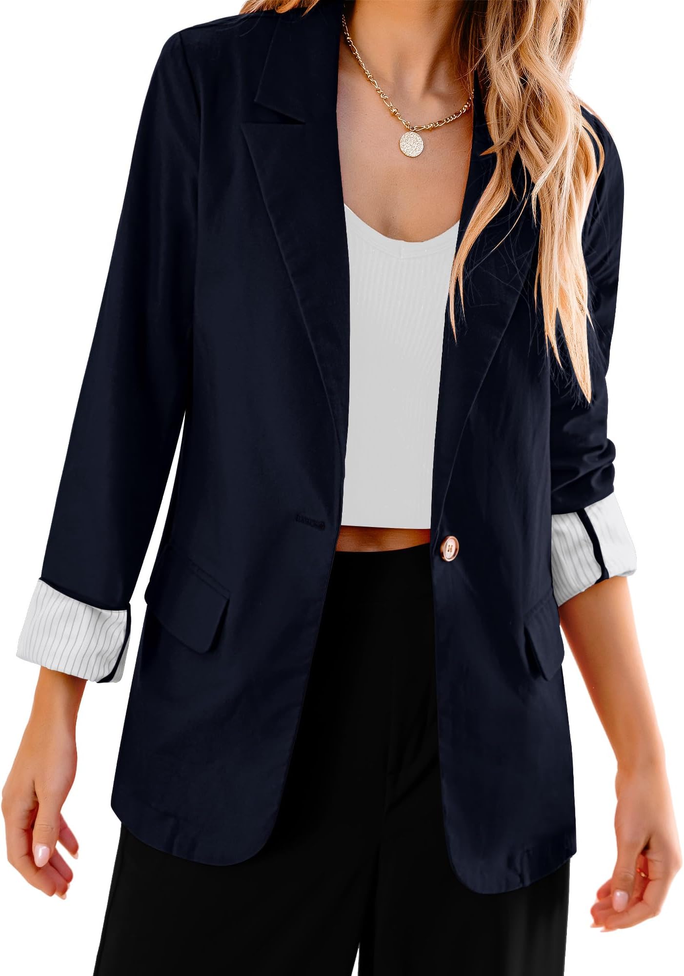 luvamiaBlazers for Women Business Casual Dressy Work Fashion Lightweight Spring Summer Linen Unlined 2025 Suit Jackets