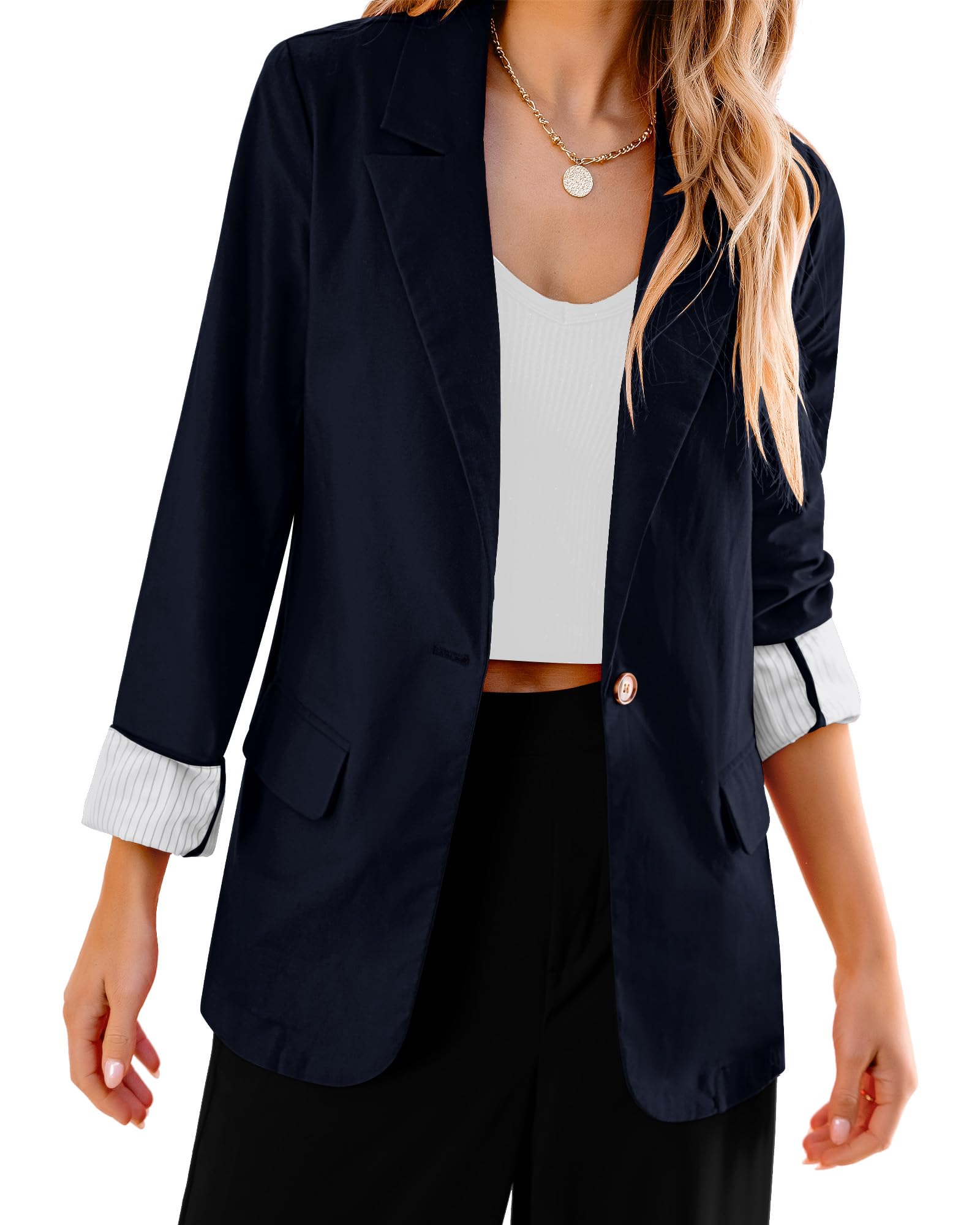 luvamiaBlazers for Women Business Casual Dressy Work Fashion Lightweight Spring Summer Linen Unlined 2025 Suit Jackets