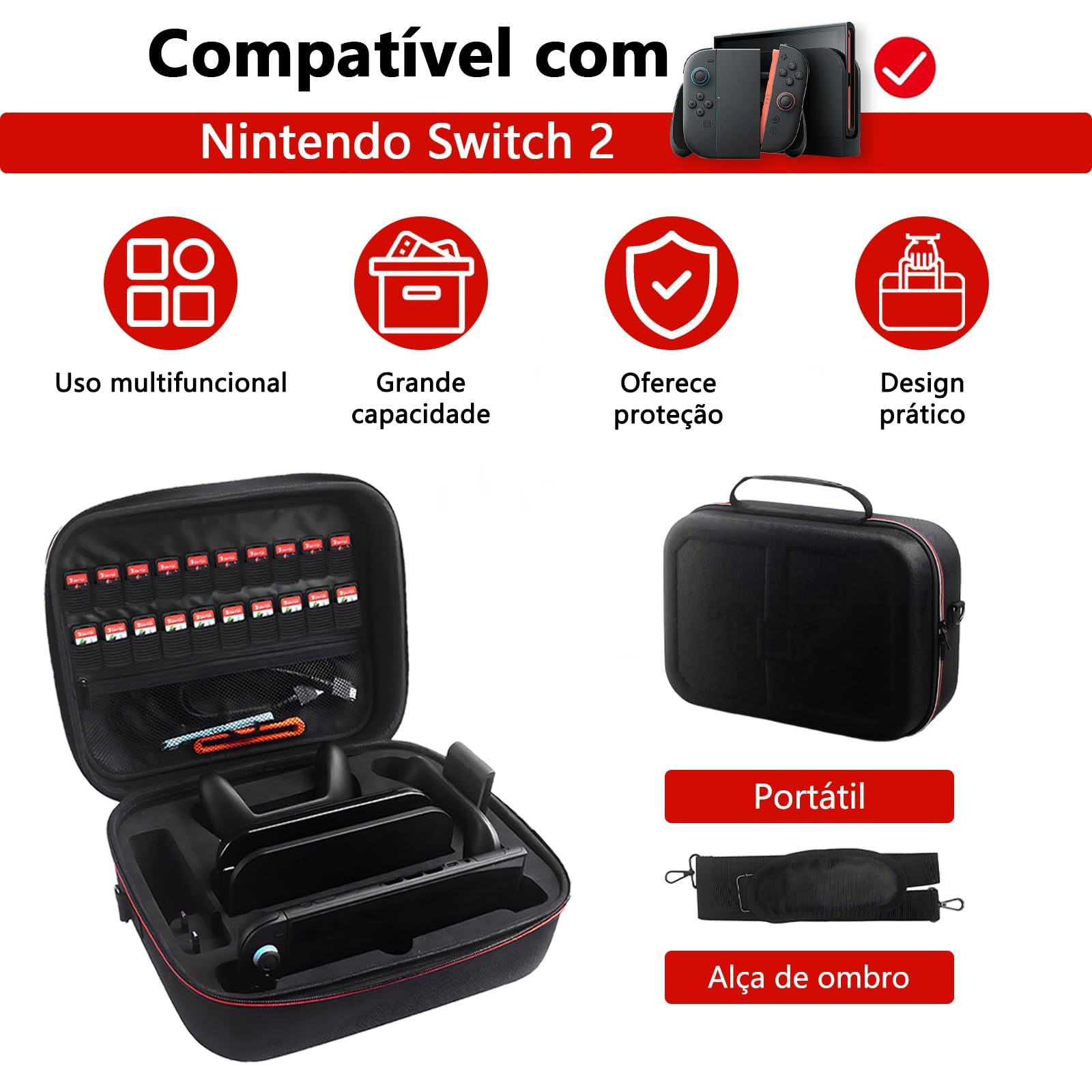 Case para Nintendo Switch 2 (2025), Deluxe Complete System Case