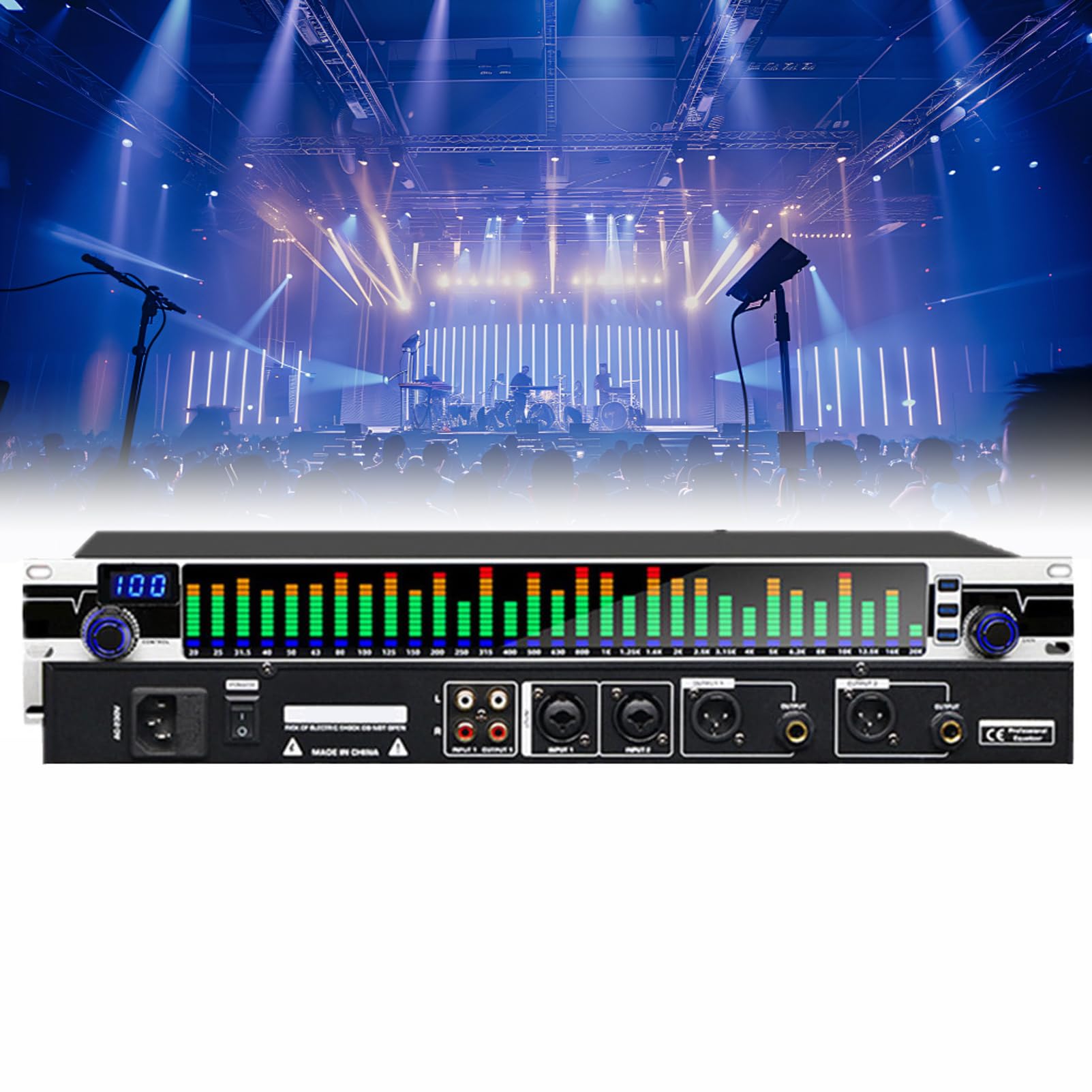Égaliseur numérique 2x31 bandes pour studio d'enregistrement de musique
