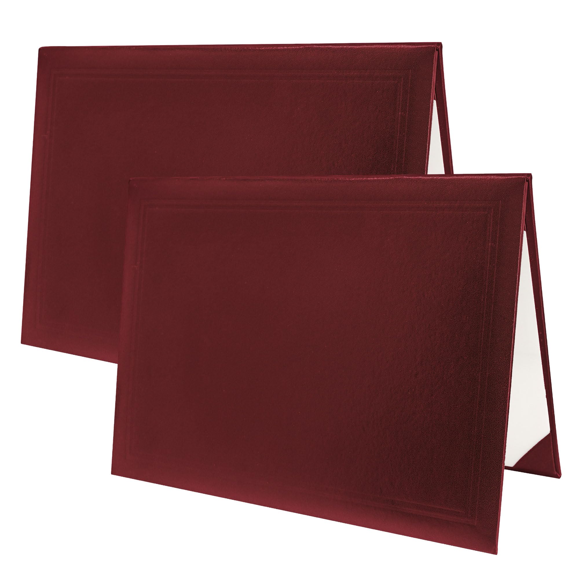 GraduatePro Certificate Holder A4 Diploma Cover Document Padded Graduation University Paper Smooth Maroon 2pcs