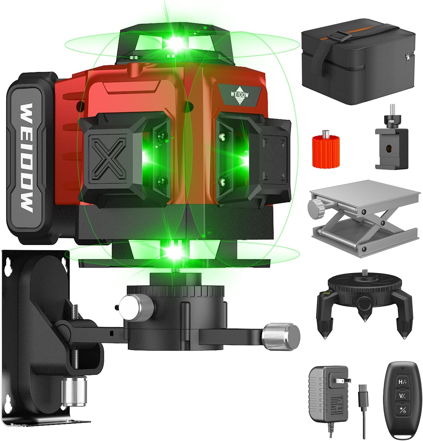 laser level Self Leveling 16 Lines 4�360� for Picture Hanging and Construction, High-capacity Lithium Battery