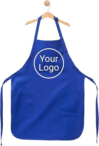 Miniatura 7 de Delantal con logotipo personalizado, delantal de cocina personalizado para hombres, mujeres y niños, delantal de chef ajustable con bolsillos,