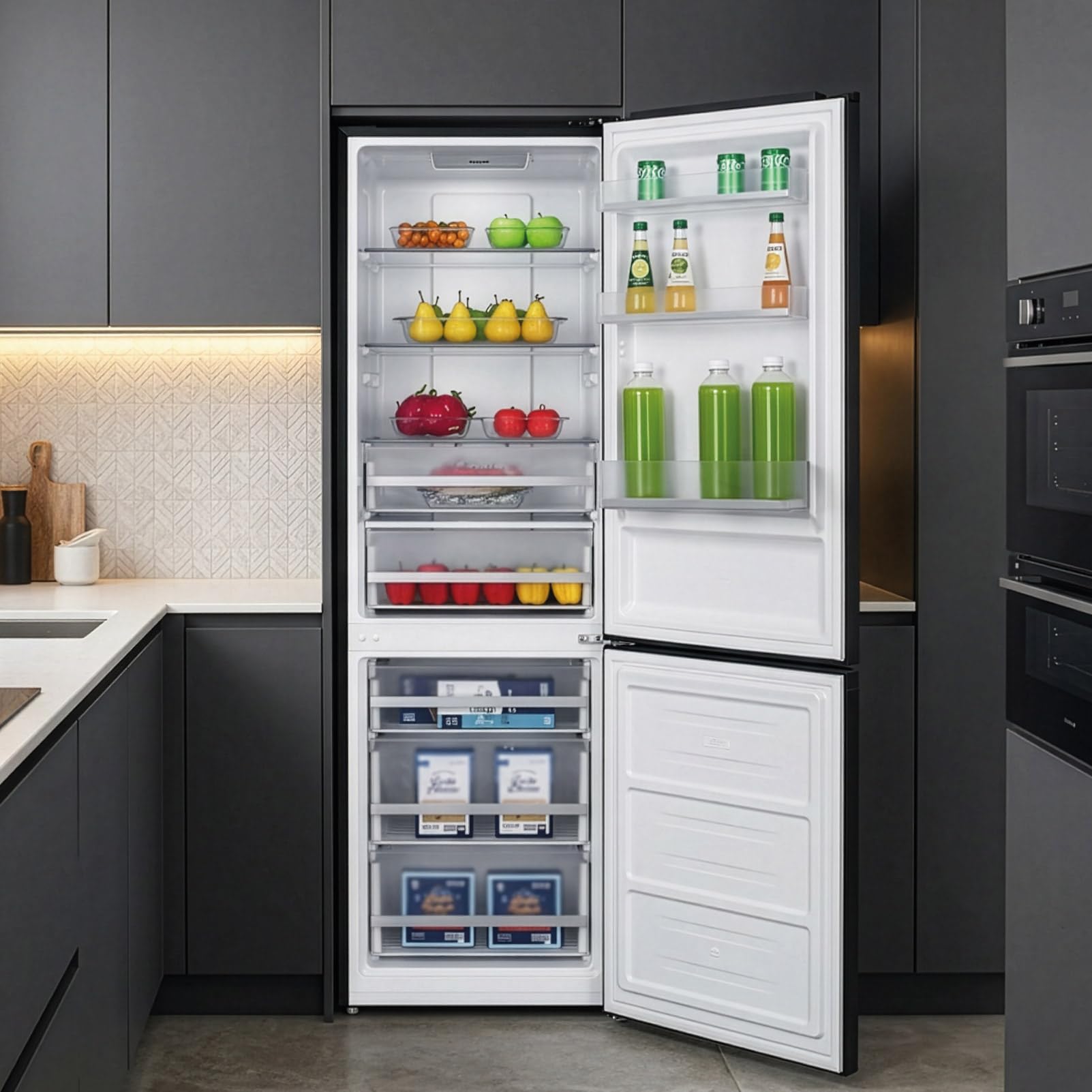Corberó - Frigorífico Combi | CCH185406NFN | No Frost | 400 L | 186,5 cm | No Frost | Función Eco | Función Vacaciones | Display en la puerta | Negro — view 5