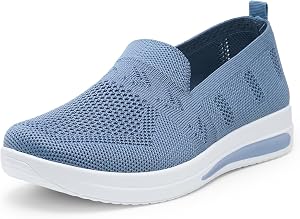 Alexis Leroy Zapatillas Slip-On Mujer Comodos y Ligeras Zapatos de Enfermería Casuales de Malla Transpirable para Caminar Corre