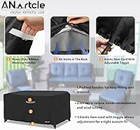 Vista 96 de Funda para sofá biplaza (2 asientos) y muebles de patio/exteriores, 58 pulgadas de ancho x 32.5 pulgadas de profundidad x 31 pulgadas de alto, Beige