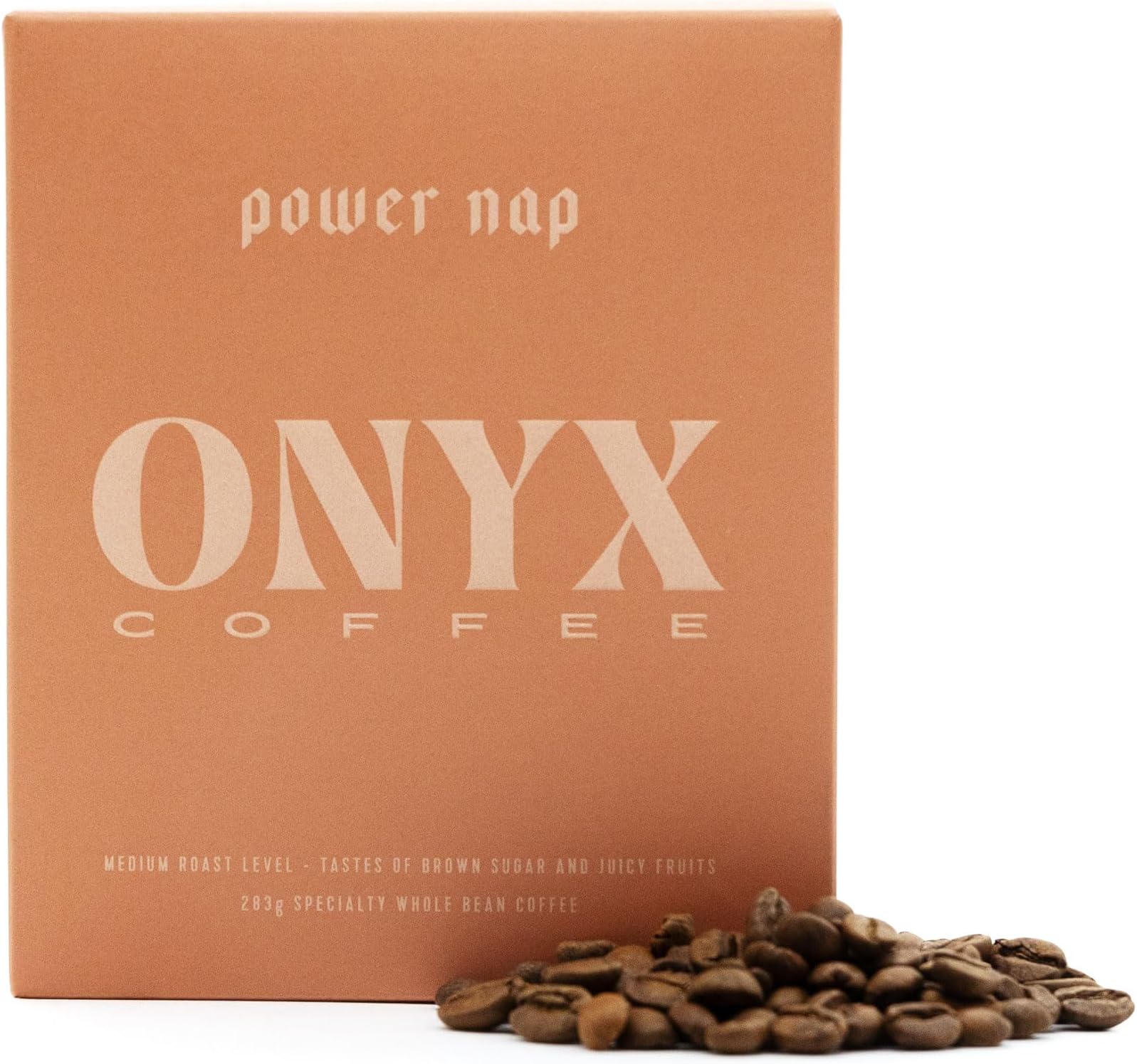 - Onyx Coffee Lab Power Nap Half Caffeine Coffee Blend – Half-Caf Medium Roasted Coffee Beans Whole – Coffee Whole Beans w/Brown Sugar, Peach, & Floral Notes