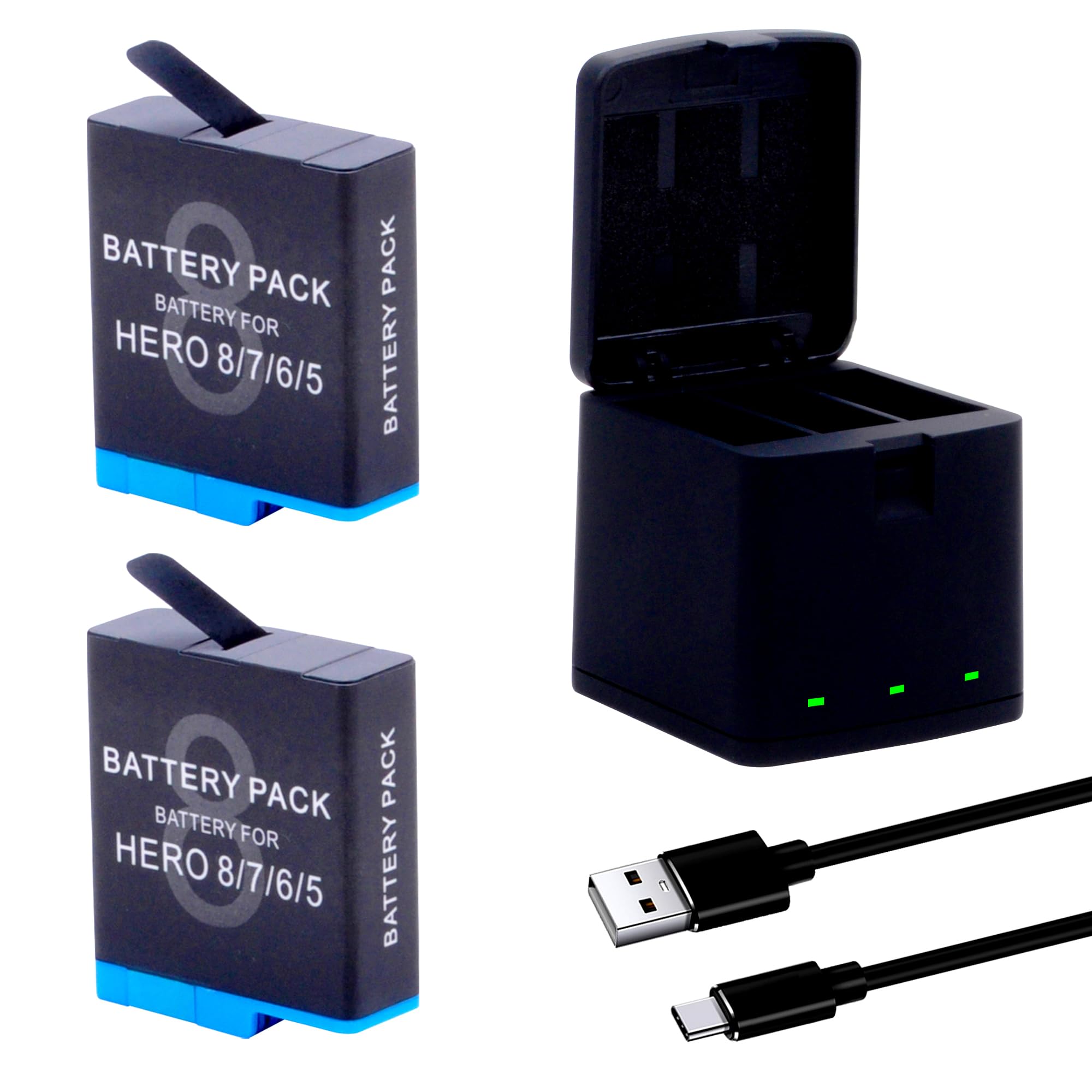 Amazon.com: 1500mAh 2-Pack Battery Compatible for GoPro Hero
