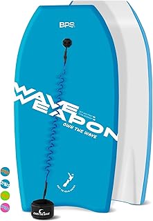 Own the Wave Wave Weapon Bodyboard with Premium Leash and Fin Tethers