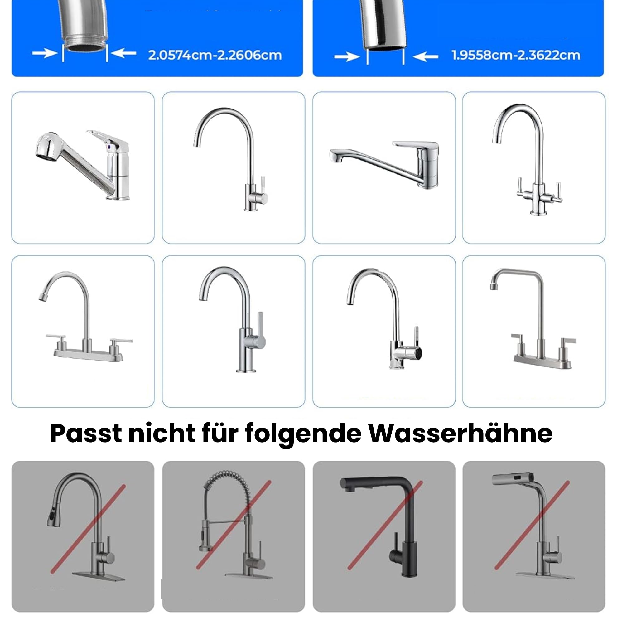SYDROS VITAQUA - Filtro per rubinetto, a 5 livelli, con modulo di luce UV, riduce il cloro, i sedimenti e gli odori, universale, facile montaggio, ideale per cucina, bagno, viaggi