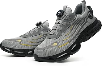 Steel Toe Shoes for Men Women Safety Work Shoes Air Cushion Construction Industrial Shoes Safety Shoes Lightweight Steel Toe Sneakers for Men