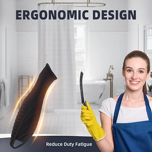 Vista 2 de Cepillo de limpieza de hendiduras de cerdas duras, herramientas de limpieza del hogar, suministros multiusos para cocina, baño, inodoro, ventana