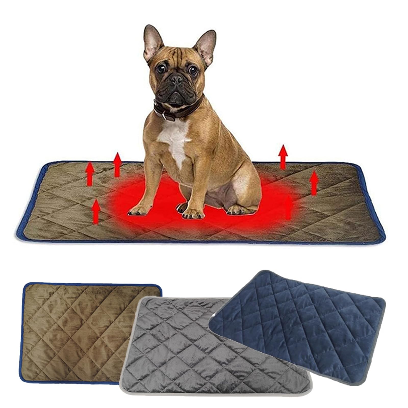 Alfombrilla Autocalentable para Gatos, Manta Autocalentable para Gatos, Alfombrilla Extra Cálida para Gatitos Grandes, Cachorros Pequeños y Otras Mascotas de InteriorBrown,XL