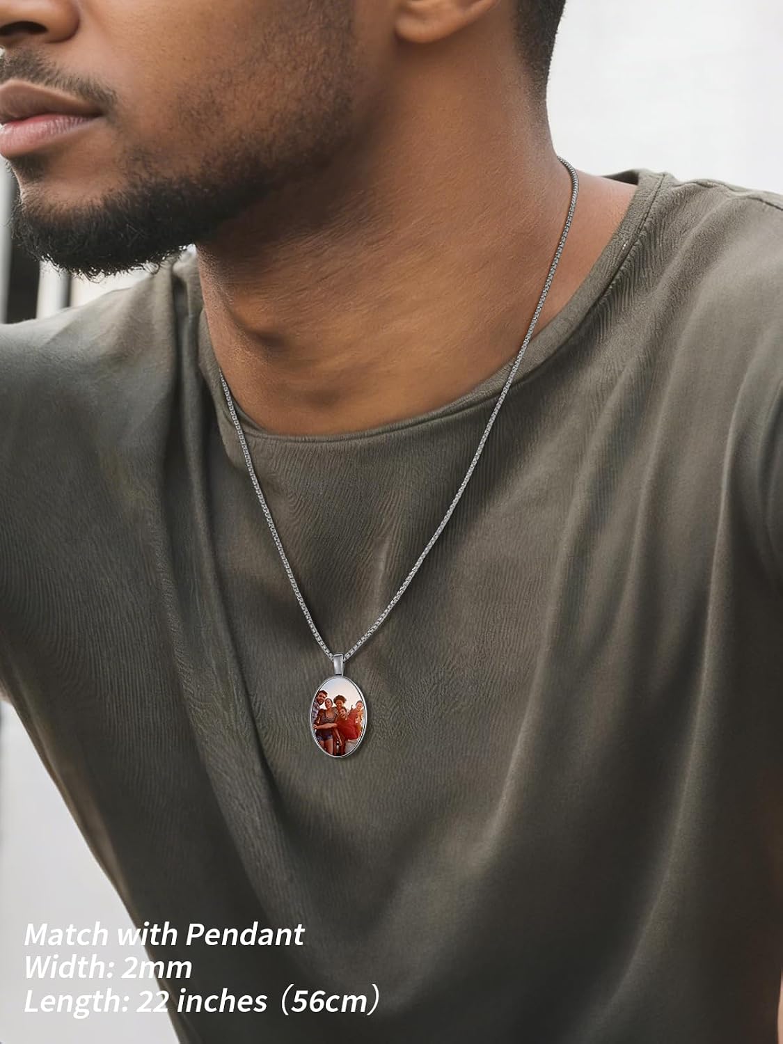 FindChic Stainless Steel Square Box Chain for Men | Silver/Gold/Black Rolo Necklace for Pendant | 2mm/3mm/6mm/8mm Width | No Tarnish, Hypoallergenic Hip Hop Jewelry with Gift Box | 18"-30" Length