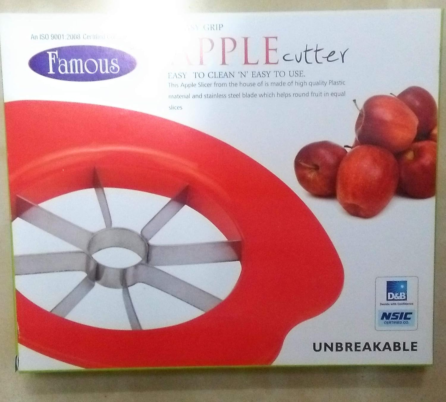 FAMOUS Apple Cutter Apple Slicer Cuts Equally corer cuts Apple into 68 pieces Amazon.in Home