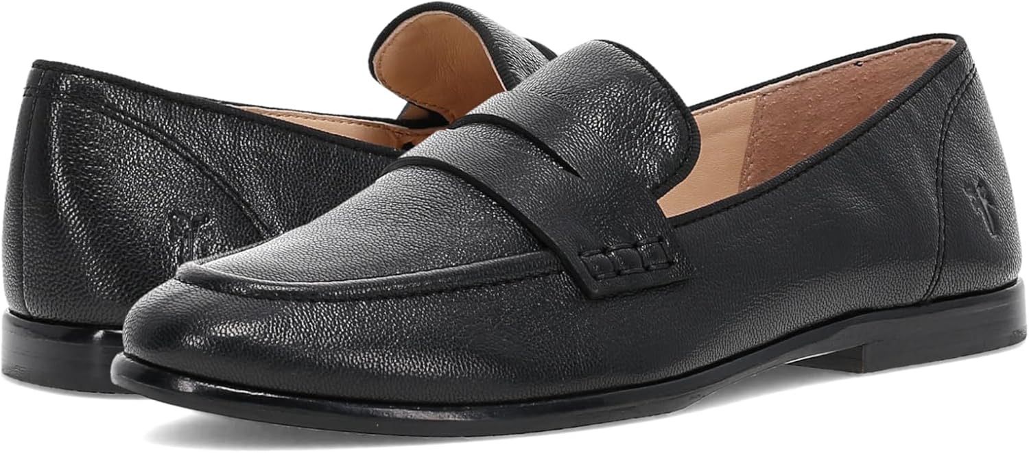 Frye Faith Slip-On Leather Loafers - Comfortable Womens Loafers - Durable Work Shoes - Versatile Business Casual Shoes - Leather Lining for Comfort - Flat Heel with Rubber Sole for Durability