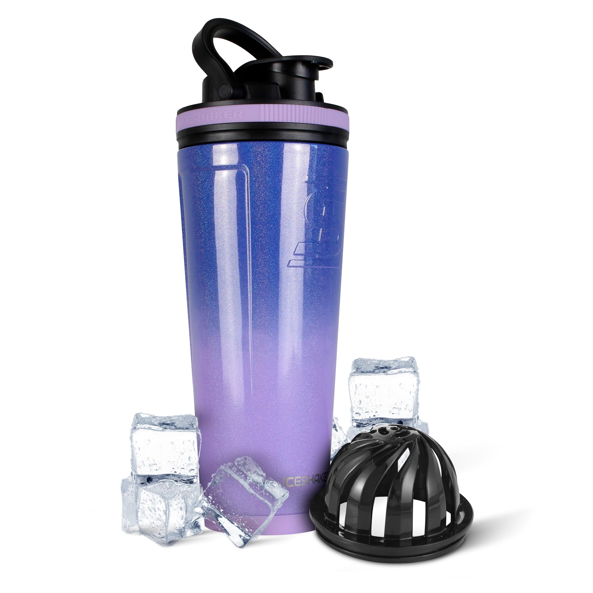 Ice Shaker Insulated Stainless Steel Shaker Bottle | 36oz, Dreaming | Cold for 30+ Hours | Insulated Cup with Twist-on Agitator | Odor-Free Bottle for Protein Shakes, Water, Smoothies, Cocktails