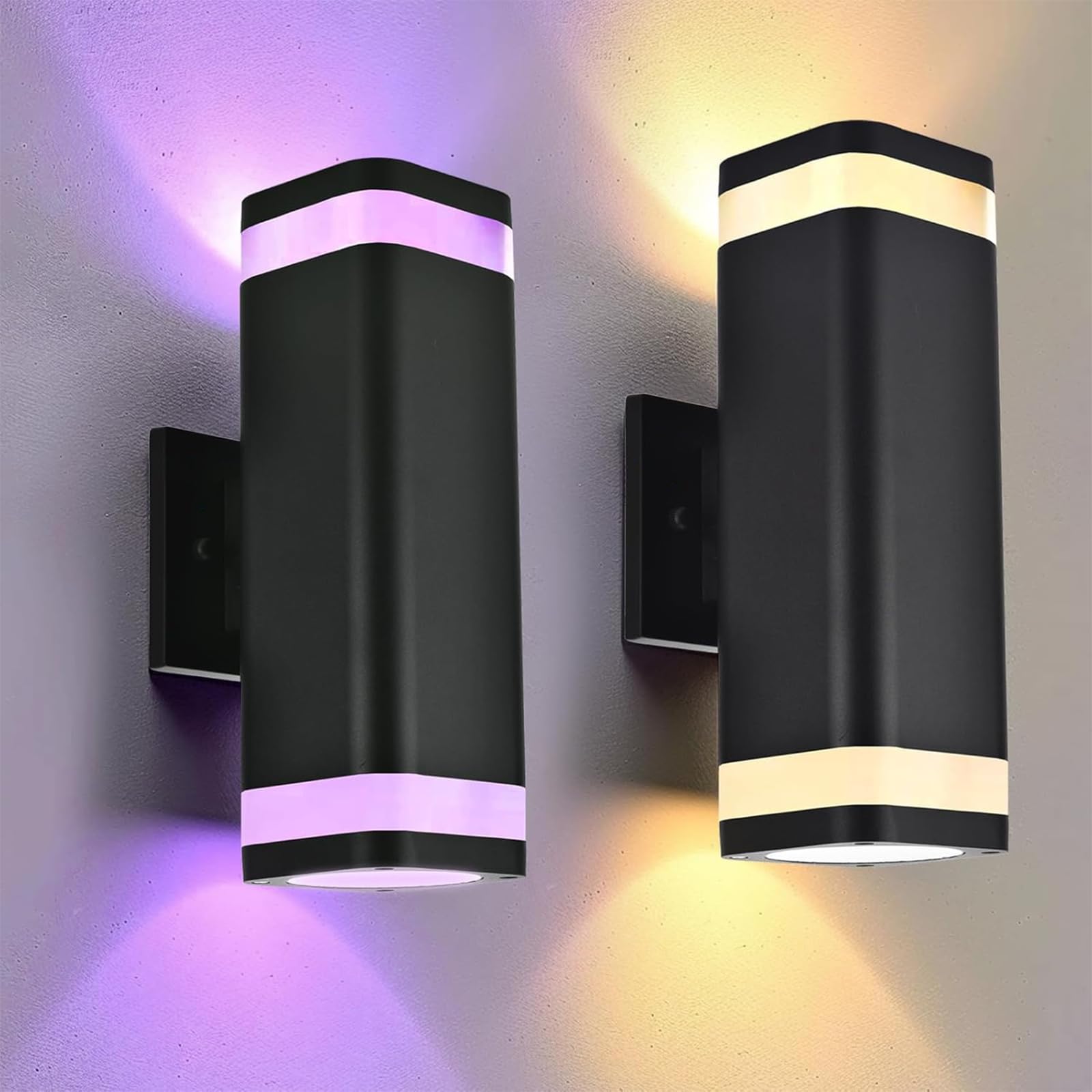 Amazon.com: iYogaled RGB Outdoor Wall Lights 2 Pack，Color