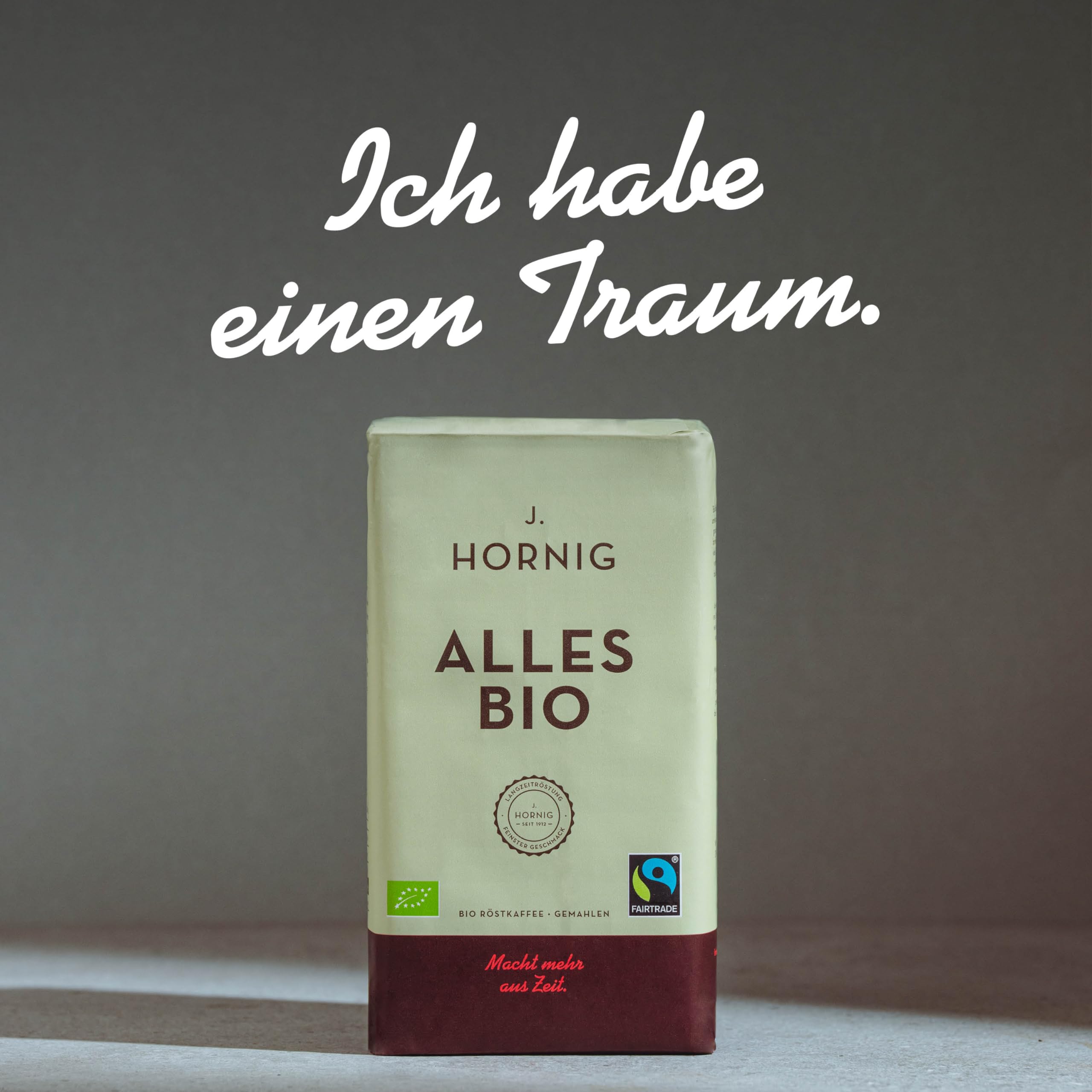 J. Hornig Kaffee gemahlen Bio & Fairtrade, Alles Bio, 500g, Arabica & Robusta, kräftiger Bio-Kaffee mit Noten von Kakao & Malz, für Filterkaffee, Espressokocher & French Press, Stärke 4/5