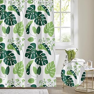 Myratts Plastic Shower Liner - Premium PEVA 4G Shower Curtain Liner with Rustproof Grommets and 3 Weighted Magnets, Waterproof Shower Curtains for Bathroom (Turtleback Leaf, 72" x 72")